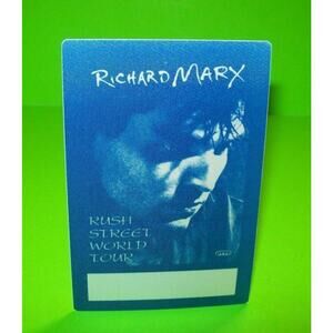 Richard Marx Rush Street World Backstage Pass Concert Tour Original '92 Pop Rock